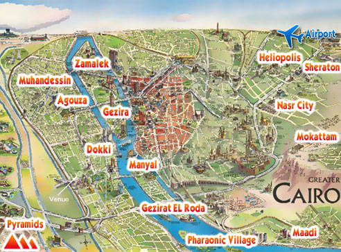 touristique carte du cairo
